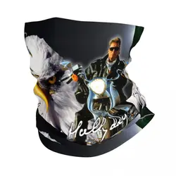 Johnny Hallyday Eagle Bandana Neck Cover Printed French Rock Singer Wrap Scarf Multifunctional Cycling Scarf Hiking Unisex Adult