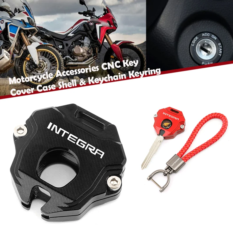 Motorcycle Accessories CNC Key Case Cover Shell & Keychain Keyring For HONDA NM-4 Integra 750 Integra750 A4 NC700 NC750 NC750D