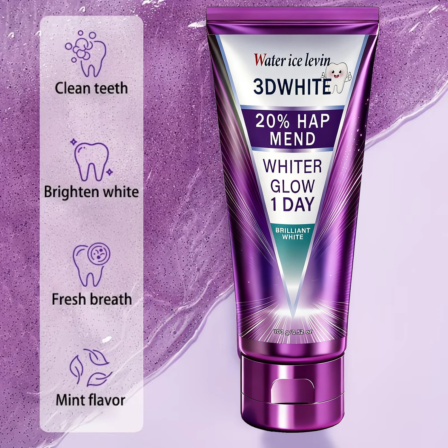 20% HAP 3D White Toothpaste - - Teeth Whitening Foam ulasan dan harga