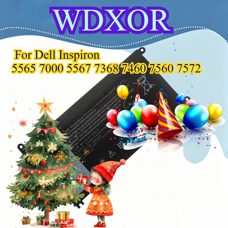 

New Laptop Battery WDXOR For Dell Inspiron 5565 7000 5567 7368 7460 7560 7572