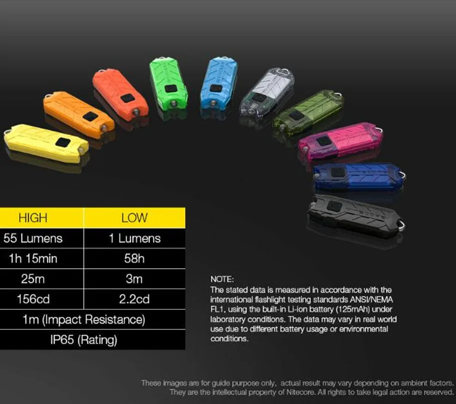 NITECORE Tube V2.0 Mini Light Micro-USB Rechargeable EDC Pocket Flashlight Waterproof Keychain Light weight Key Lamp