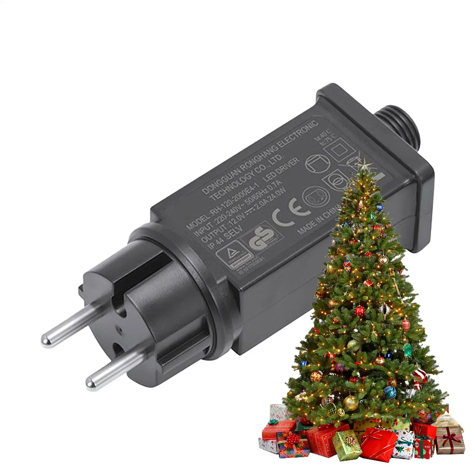 

12V EU Plug LED Light Power Supply Adapter Outdoor Light Power Supply Adapter IP44 Waterproof Transformer For Outdoor Yard