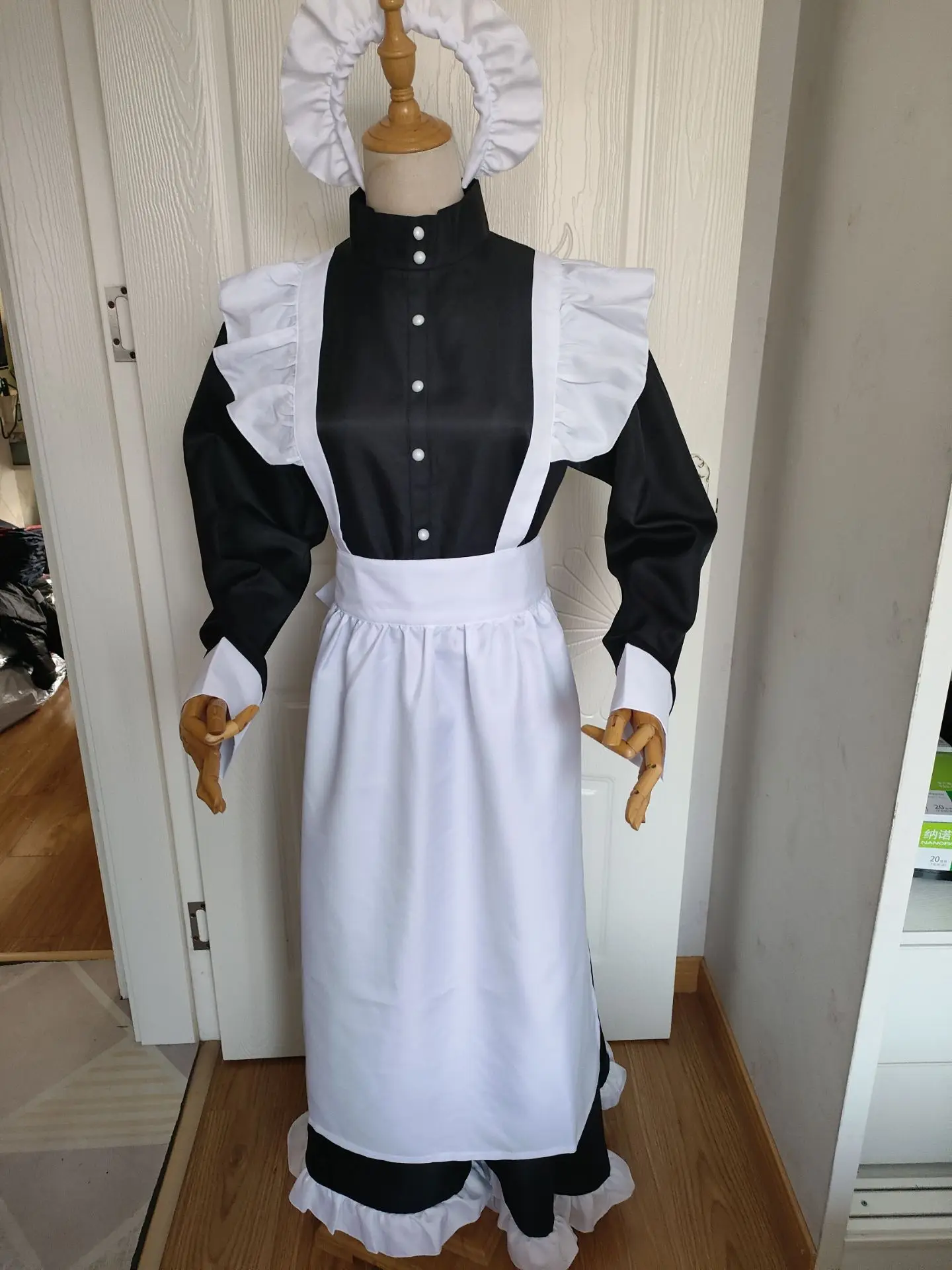 Footman In Maid Cos Costume Men Dressed As Women England Long Dress Maid Coffee Maid Cosplay Clothes Black White Suit Role Play