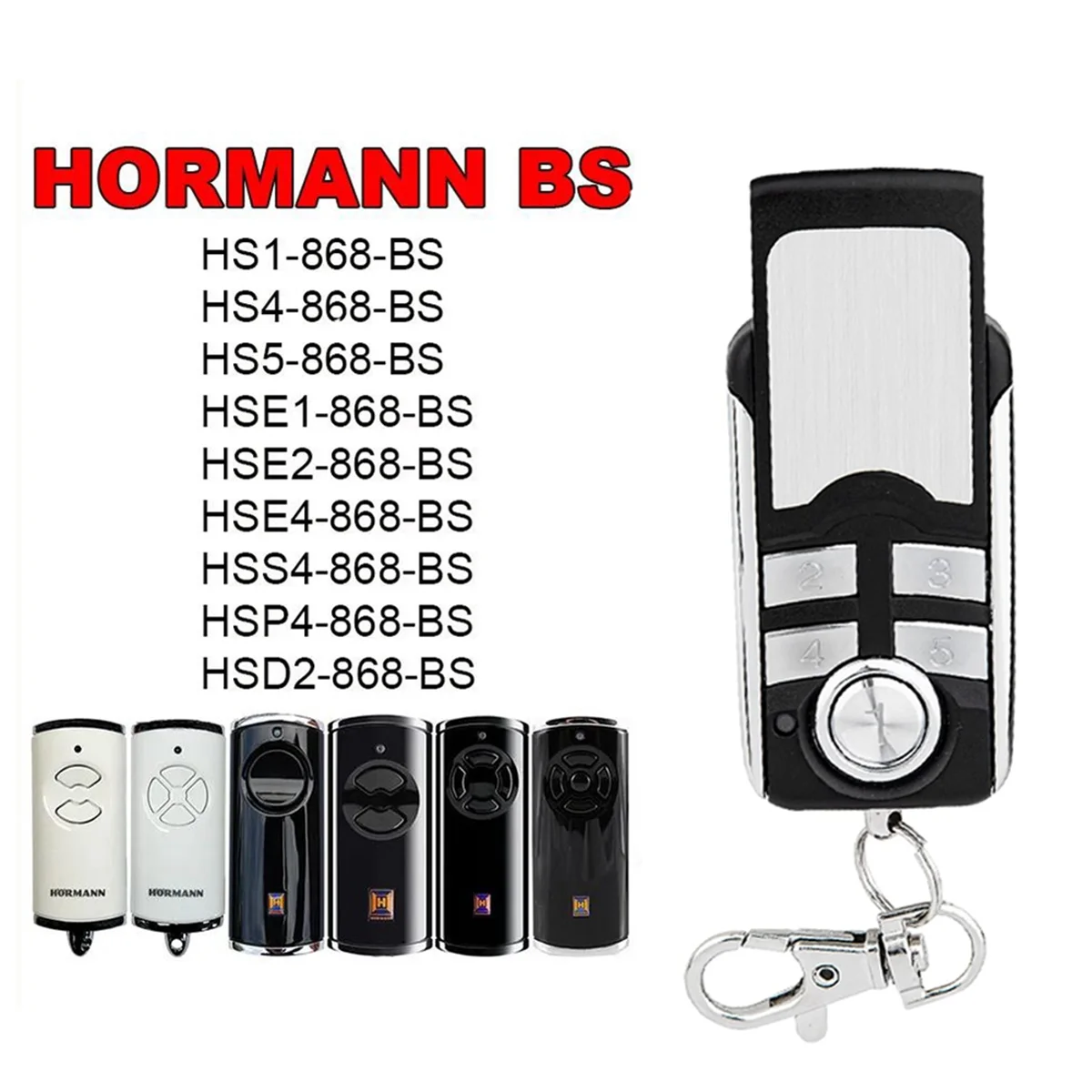 

Remote Control 4 Button Garage Door Remote Control Gate Remote Control 868MHz Gate Opener for HSE2-868-BS HSE4-868-BS