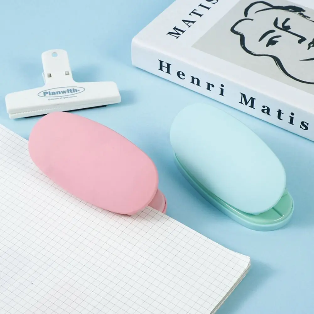 Macaron Color With Measure Scale 2-hole Paper Punch Manual Binding DIY Scrafts DIY Hole Punch Double Holes Loose-leaf Student