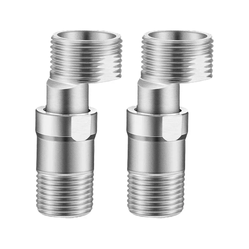 360 Degree Shower Extender Water Valve Shower Faucet Extender Curved Feet Easy Installation Eccentric Screw Design