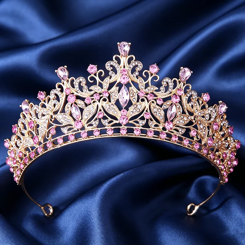 8 Colors Tiara Crown for Women Bridal Party Wedding Dress Crown Head Jewelry Princess Birthday Gifts Tiaras Accessories