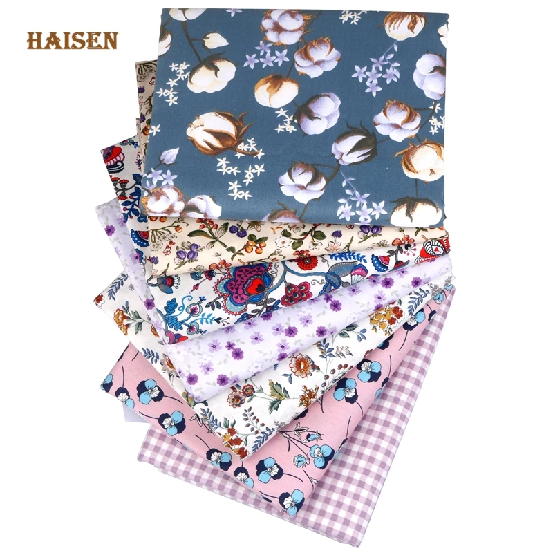 

Floral Series Patchwork Cloth,Printed Twill Cotton Fabrics,For DIY Sewing Quilting Baby&Kids Doll Bundle Material,7pcs,40x50cm