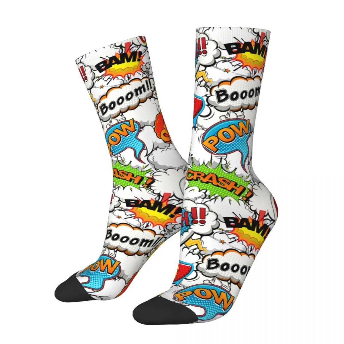 Colorful Comics Bright Speech Bubbles Socks Male Mens Women Winter Stockings Harajuku