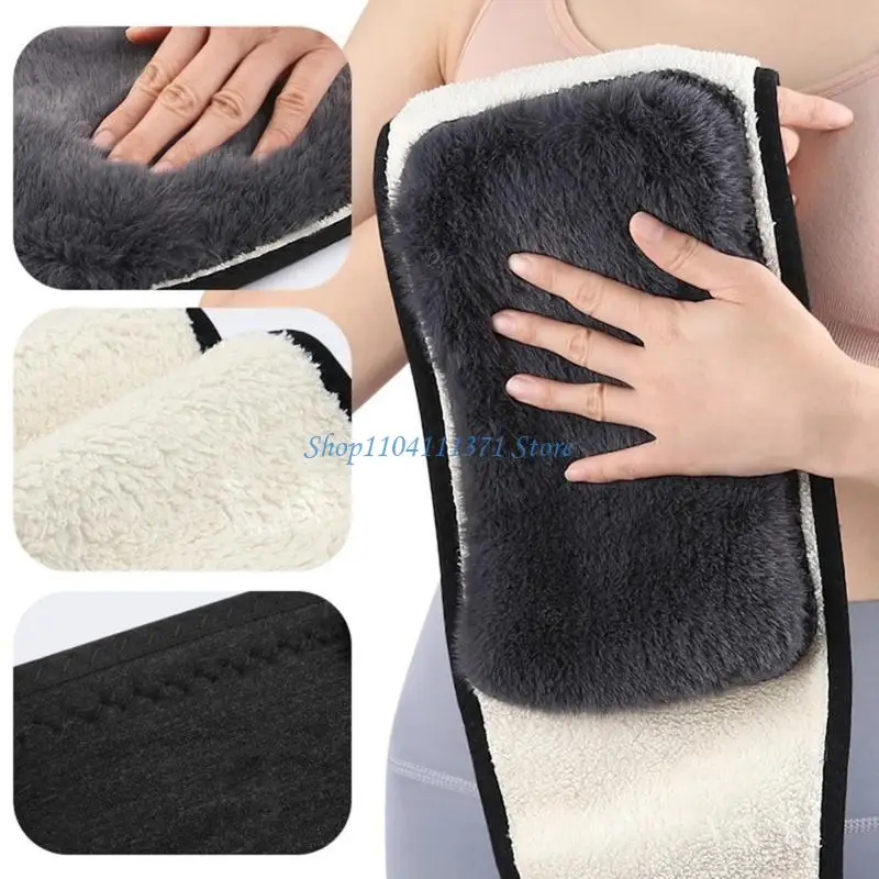 P9FC Kidney Lumbar Binder Winter Thicken Thermal Plush Waist Warmer Stomach Abdominal Support Bands Wrap Back Support Bands
