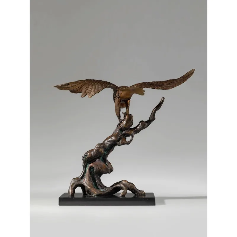 PSY full brass large roc spreading wings eagle ornament, grand plan for offices, company housewarming, high-end gift decoration