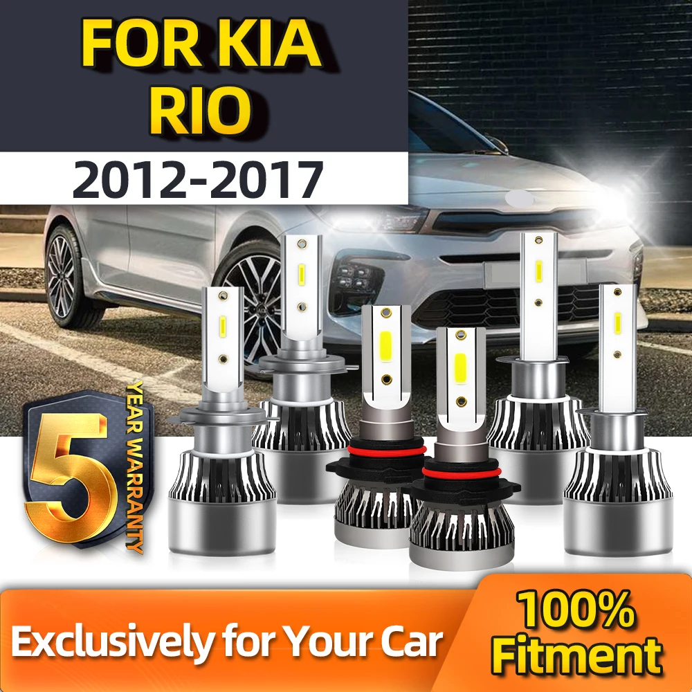 

Crossfox H1 H7 9006 High Low Beam Fog Light Plug-N-Play Bulbs 6000K White 110W 16000LM For Kia Rio 2012 2013 2014 2015-2017