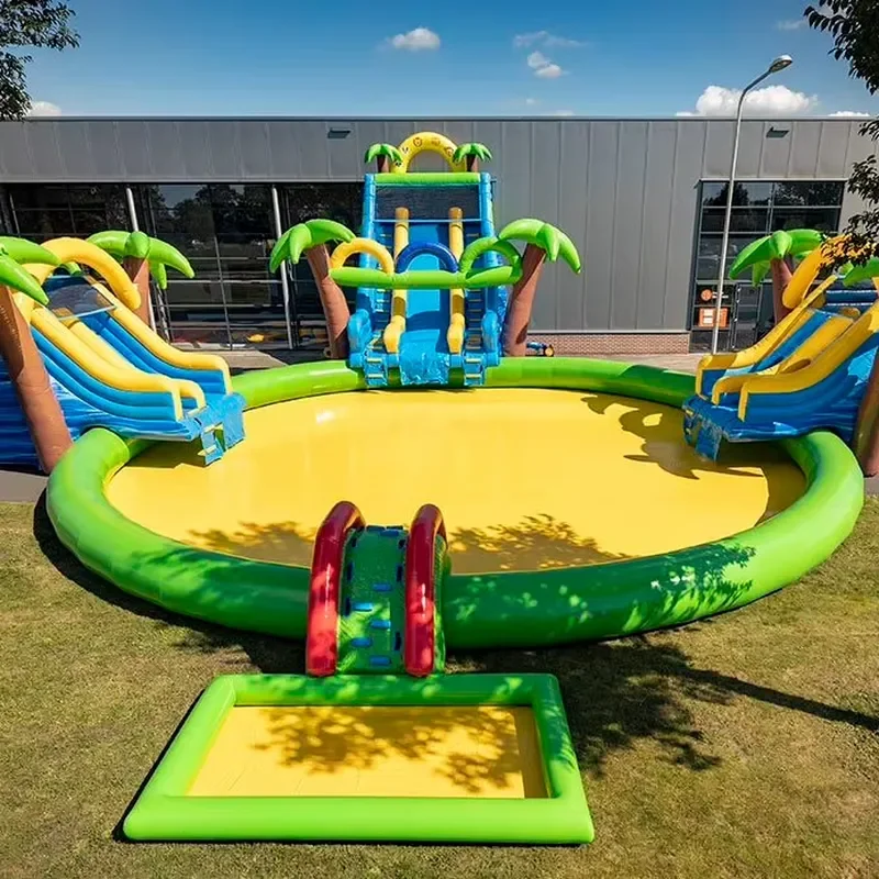 Giant PVC Inflatable Water Slide Durable Outdoor Pool Party Amusement Park Equipment Commercial Grade Bouncer for Kids Adults