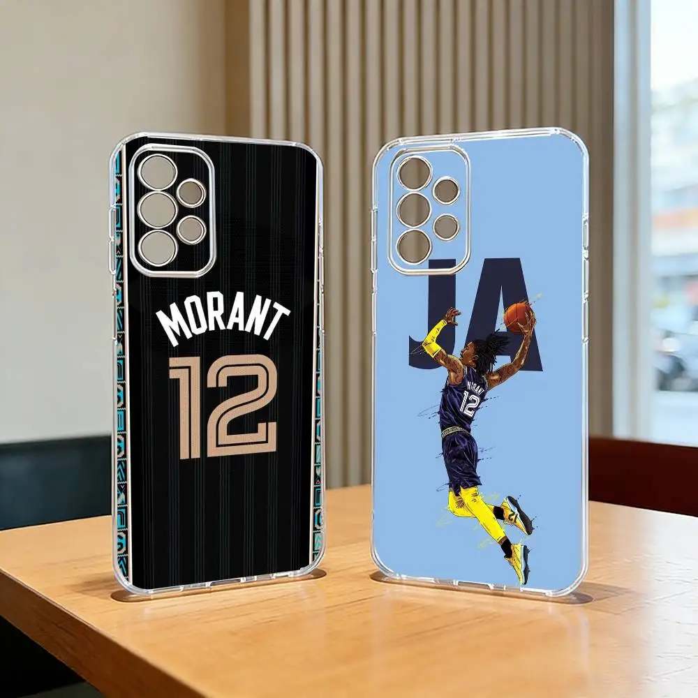 Basketball Player J-Ja M-Morant Phone Case For Samsung S25,S24,S21,S22,S23,S30,Ultra,S20,Plus,Fe,Soft Silicone Transparent Cover