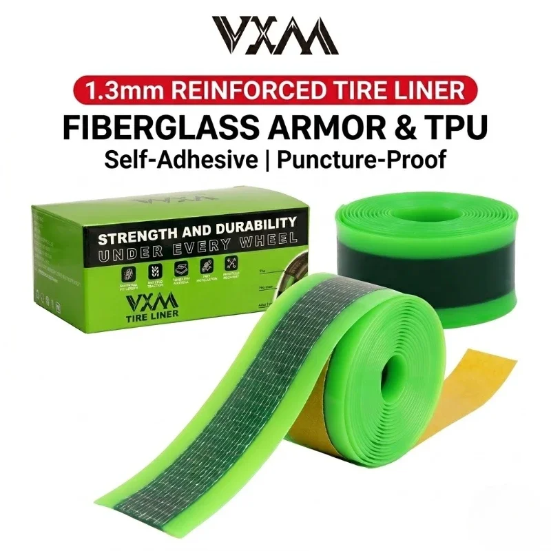 Self Adhesive Bicycle Tire Liner TPU Fiberglass Anti Puncture Protection Strip for Bike Tire Inner Protection Belt Easy Install