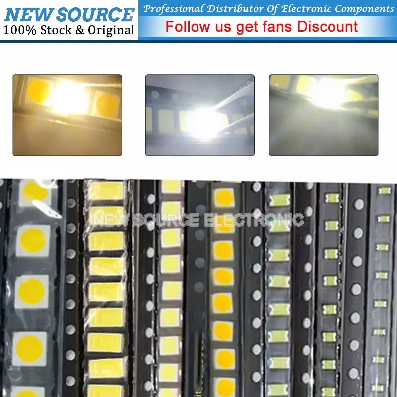 (100pcs) White 0402 0603 0802 1206 2835 3528 5050 5730 Cool-White Warm-White SMD LED For LCD TV Backlight Maintenance