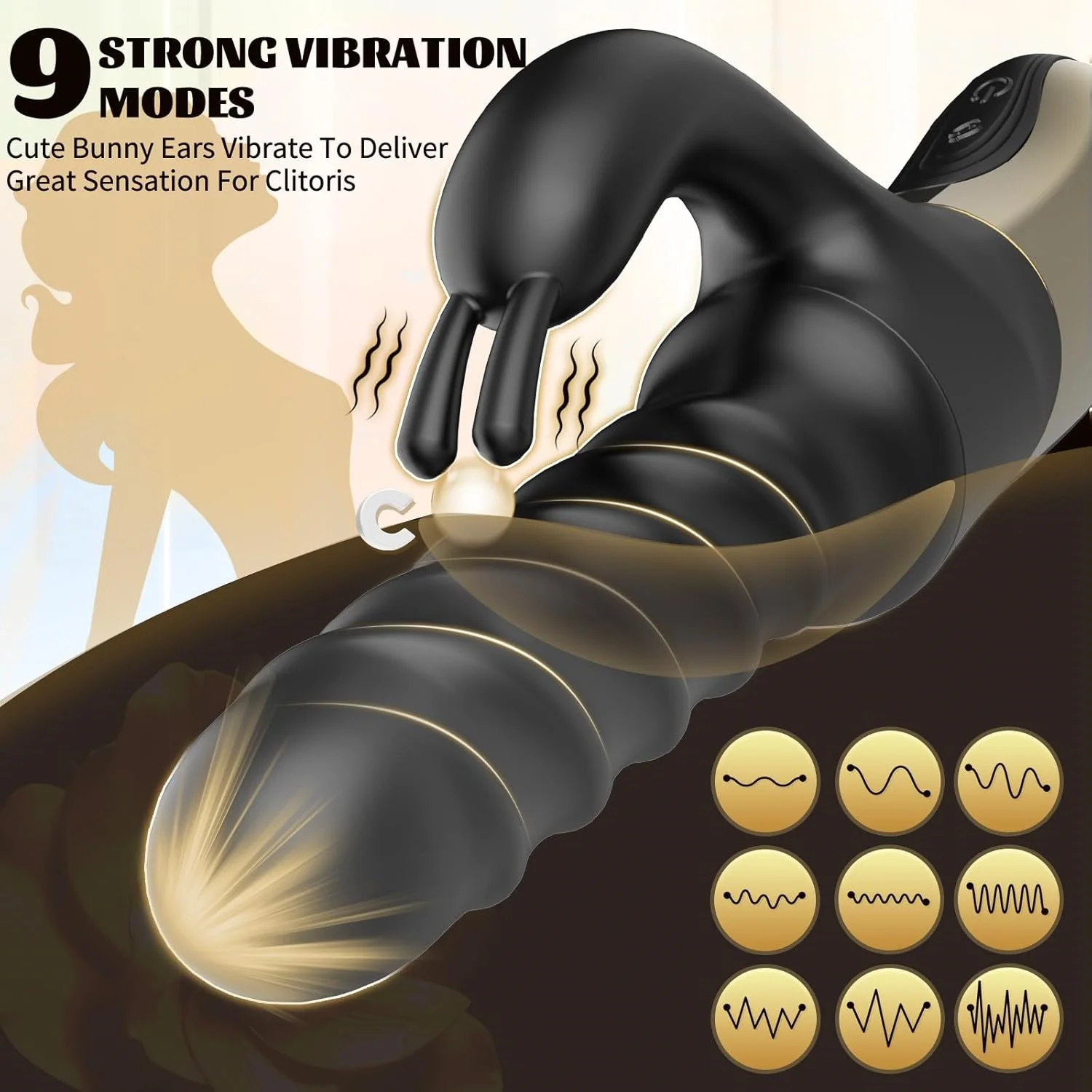 KUSHOR Thrusting G Spot Rabbit Vibrator Clitoral Stimulator 360° Swirl Up Down Thrust 5 Swirling Modes Adults Sex Toys for Women