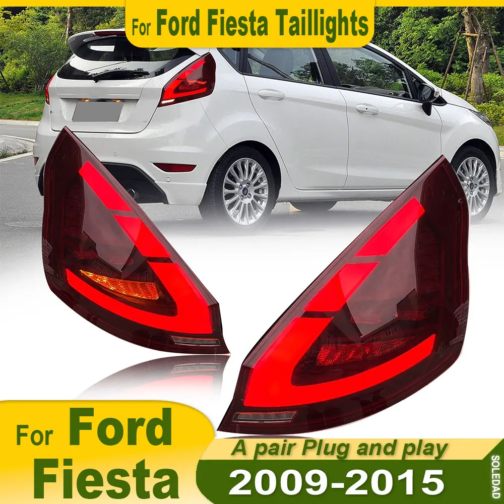 Car Tail Lights Fit for Fiesta 2009 2010 2011 2012 2013 2014 2015 Fiesta Rear Tail Lamps Assembly With Turn Signal Brake Light