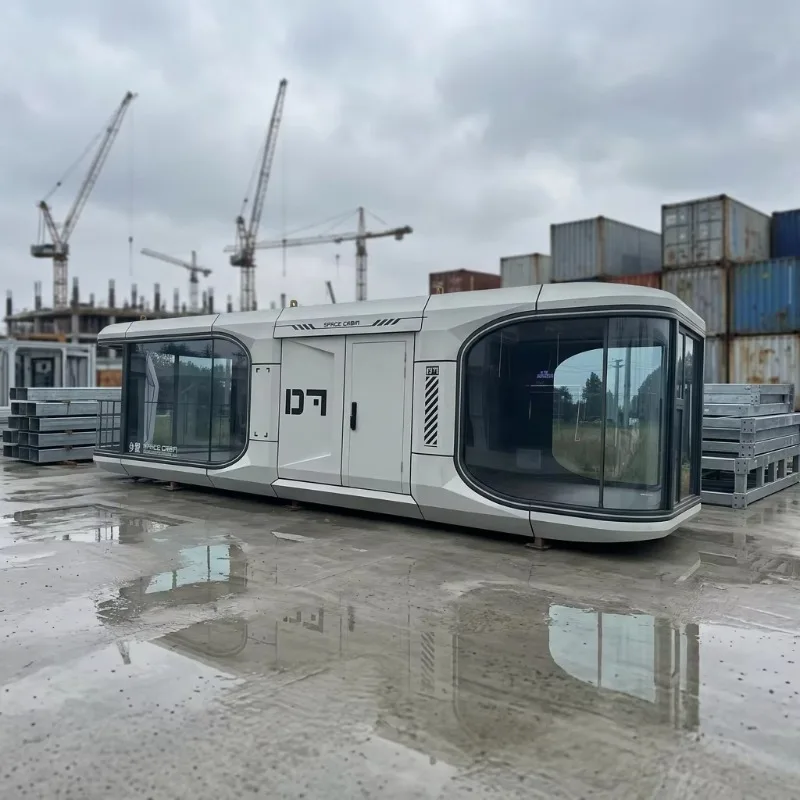 Smart Space Capsule Tiny House Prefab Cabin For Backyard Office Compact Living Modular Container Home With Kitchen Bathroom