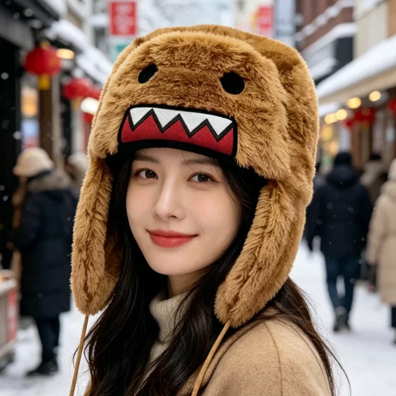 New Winter Warm Sprint Autume Brown Hat Ushanka Hat Cute Winter Hat for Boys Girls Kids Cartoon Anime Cap Gorras