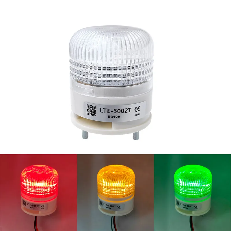 LTA 5002 3 Color Light 220V Always On Signal Warning Light 12V 24V Buzzer Magnet Indicator Light LED Lamp Small Security Alarm