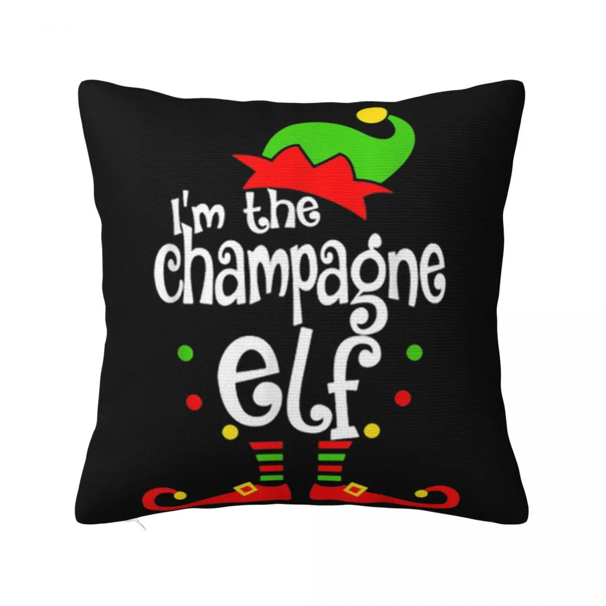 Awesome I'M The Champagne Elf Christmas Xmas Funny Matching Squad Slim Fit Women Pillow Case