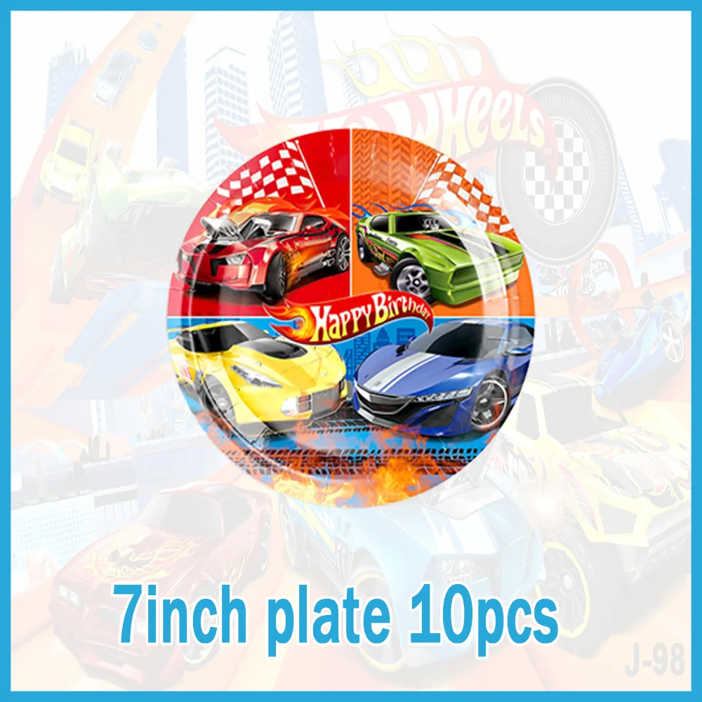 Jungen Rennwagen Geburtstagsdekorationen Karierte Flagge Tischdeko Banner Cupcake-Topper Kinder Rennauto Themenparty Zubehör – Detail 7