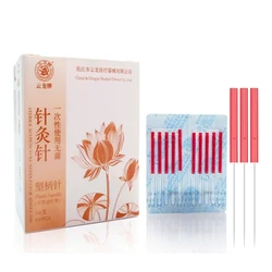 100Pcs Ear Acupuncture Needle Sterile Plastic Handle Micro Needle Medical Beauty Body Back Massager