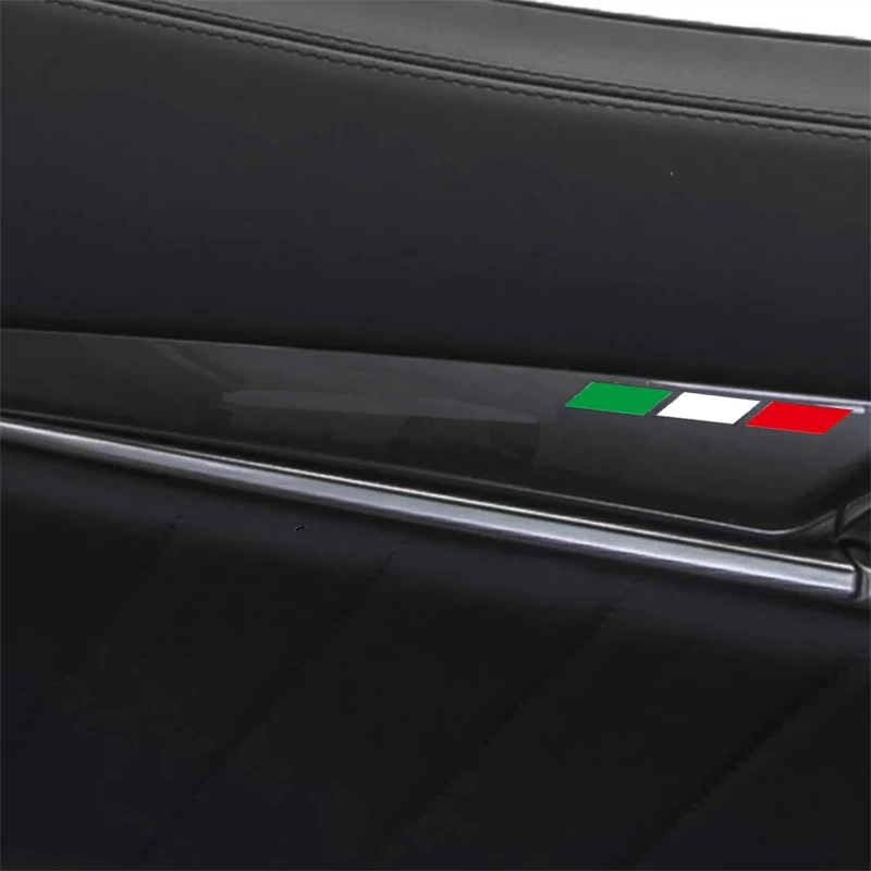 4Pcs Reflective Italian Flag Sticker Vinyl Decal For Ferrari 458 488 Pista Spider 348 599 F40 F50