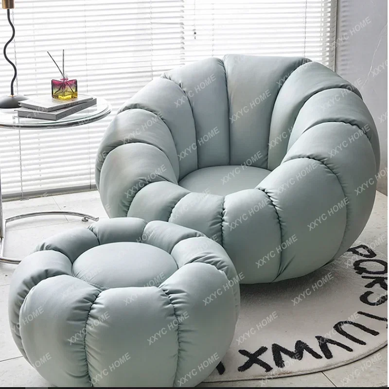 Lazy Sofa Pumpkin Chair Tatami Single Lamb Pink Lovely Bedroom Balcony Leisure Small Sofa Chair New Hot 2023 Drop shopping