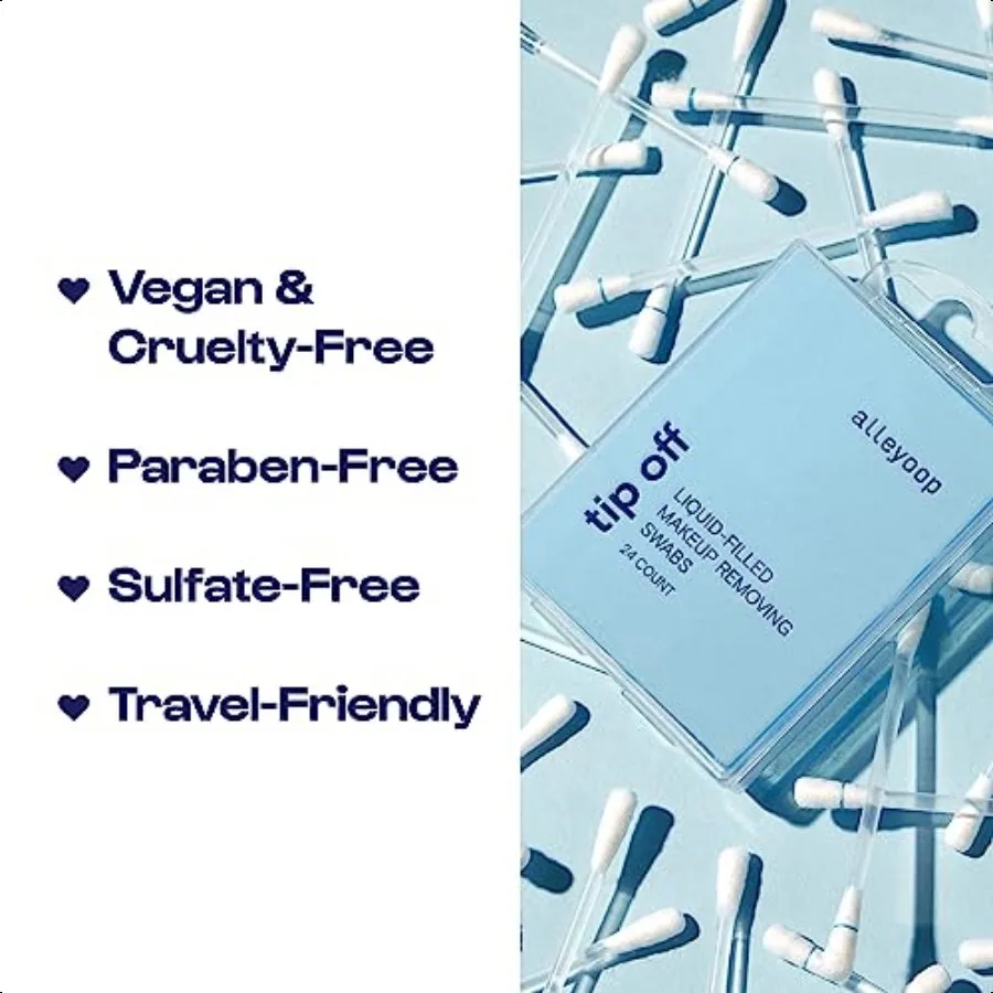 Cotton Swabs for Makeup Tip Off LiquidFilled Makeup Removing Swabs 24 Count 3 Pack Easye Space Saving Makeup Remover  Cotton Ti