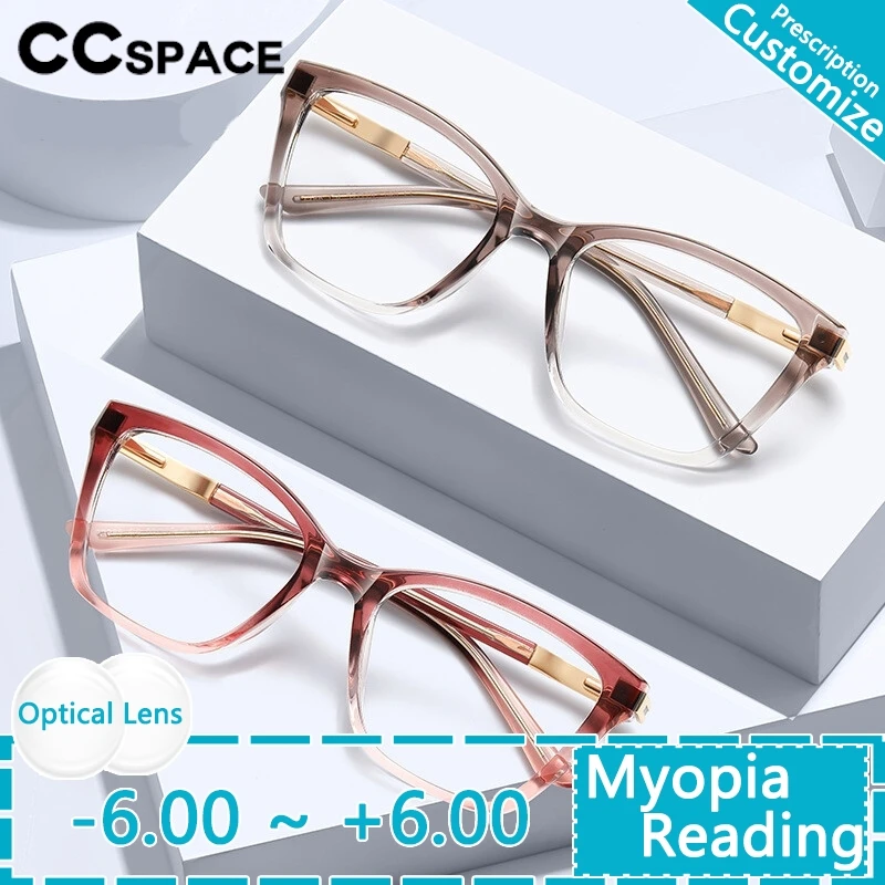 

Women Reading Glasses Transparent Ultralight Computer Glasses TR90 Anti Blue Light Customized Prescription Shortsighted Eyewear