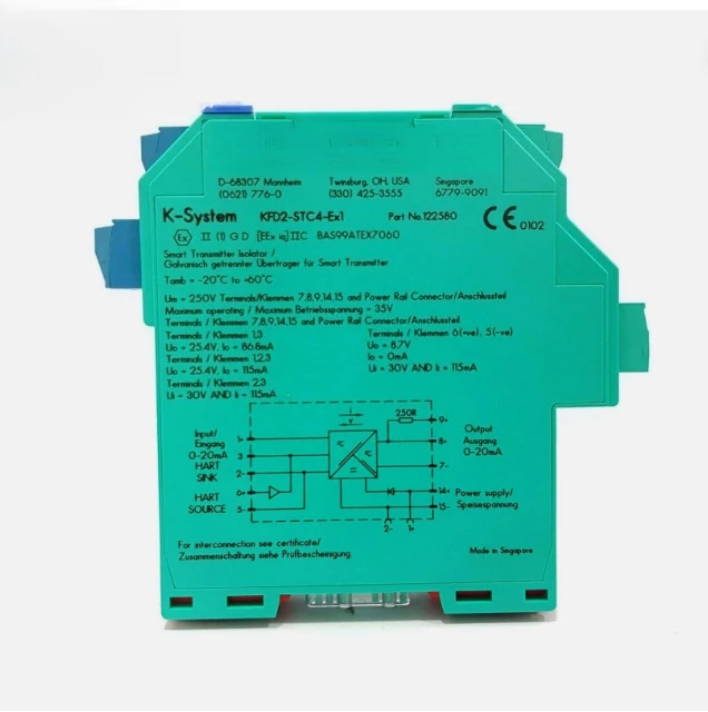 

Brand New Original KFD2-STC4-EX1 KFD2-STC4-EX2 KFD2-SR2-EX1.W KFD2-UT2-EX2 Safety Barrier Isolator Fast Transport