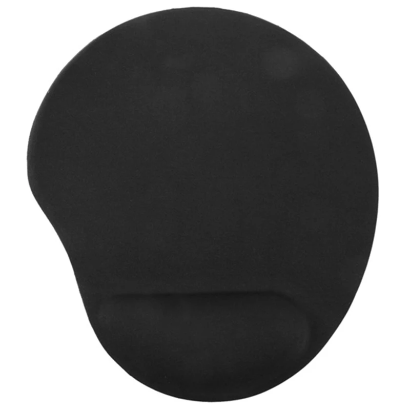 Tapis de souris noir avec support de poignet et éponge à mémoire de forme, cadeau haut de gamme, 2 paquets