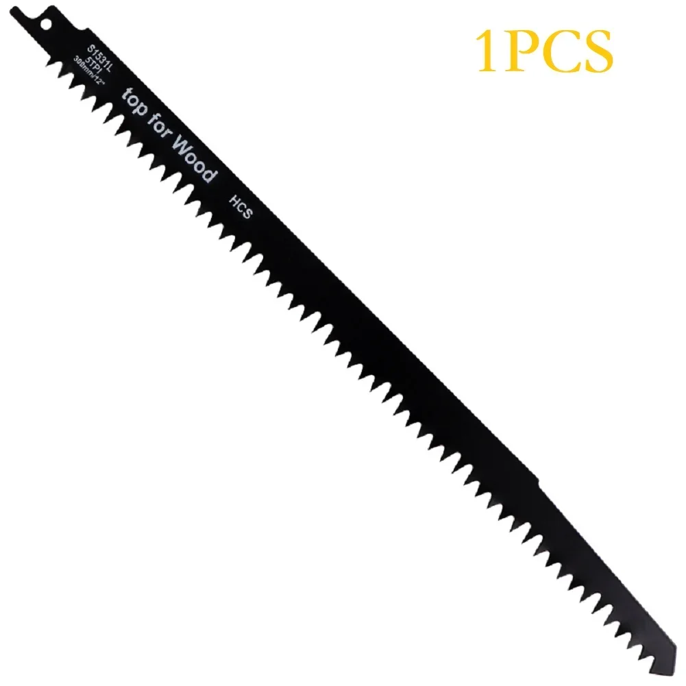 1pc 12in S1531 BI-Metal Reciprocating Saw Blades Handsaw Multi Saw Blade For Pruning Cutting Wood Metal Plastic Board Sawblade