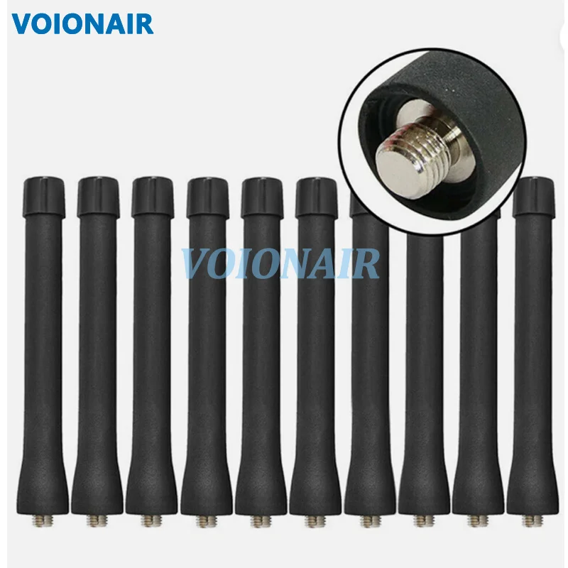 

VOIONAIR 10pcs UHF Stubby Antenna For Motorola CP185 CP200 HT750 HT1250 PR400 CP200D Radio