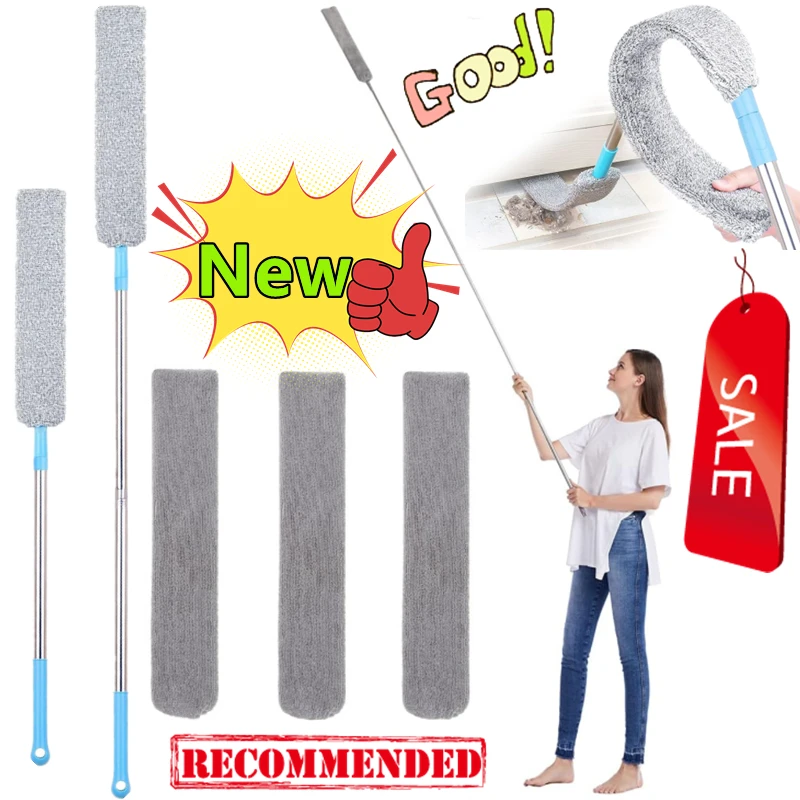 New Telescopic Dust Brush Long Handle Gap Dust Cleaner Bedside Sofa Brush Cleaning Dust Removal Brushes Household Cleaning Tools