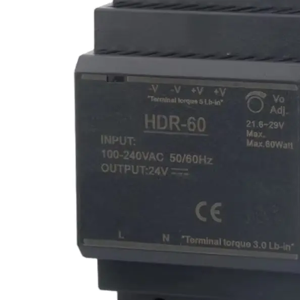 

1 шт. Импульсный источник питания HDR-60 12В/24В 100Вт для монтажа на DIN-рейку, для промышленного оборудования, аксессуары для выключателей