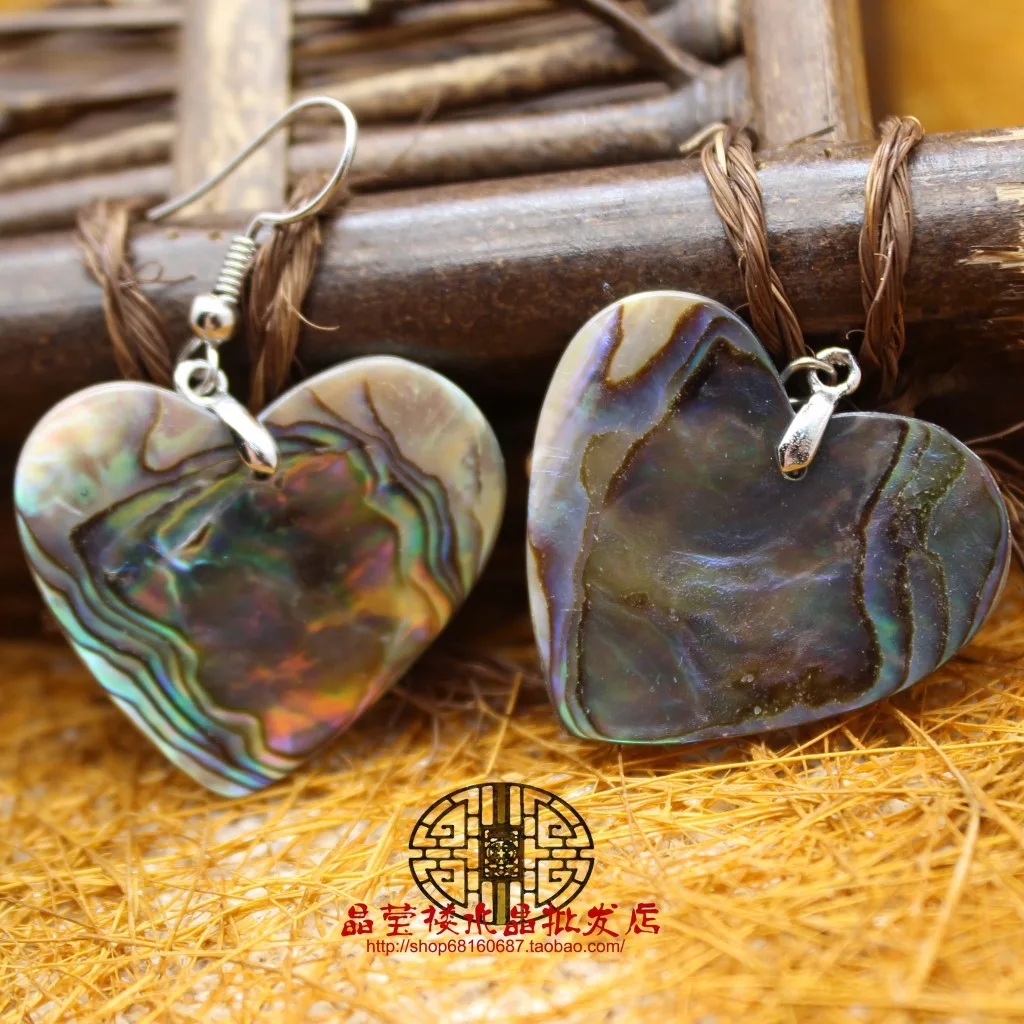 Natural Abalone Shell Water Drop Earrings Square Flat Paua Shells Geometric Dangle Earring for Women Casual Jewellery