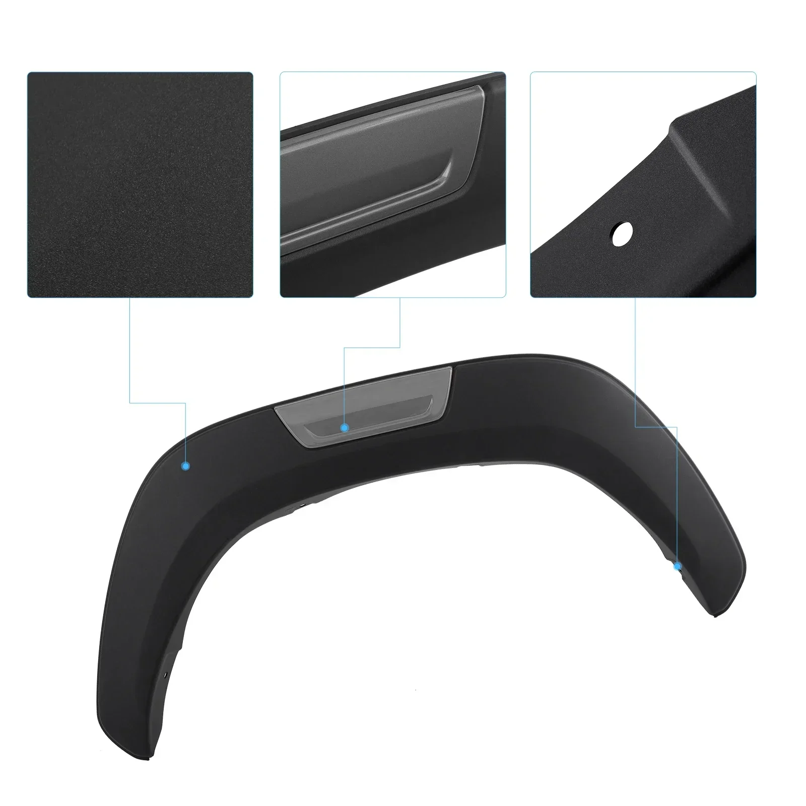 Wheel Arch Fender Flares For Toyota Hilux 2015 2016 2017 2018 2019 2020 2021 2022 2023 Dual Cab Matte Black Mudguard 6pcs/set