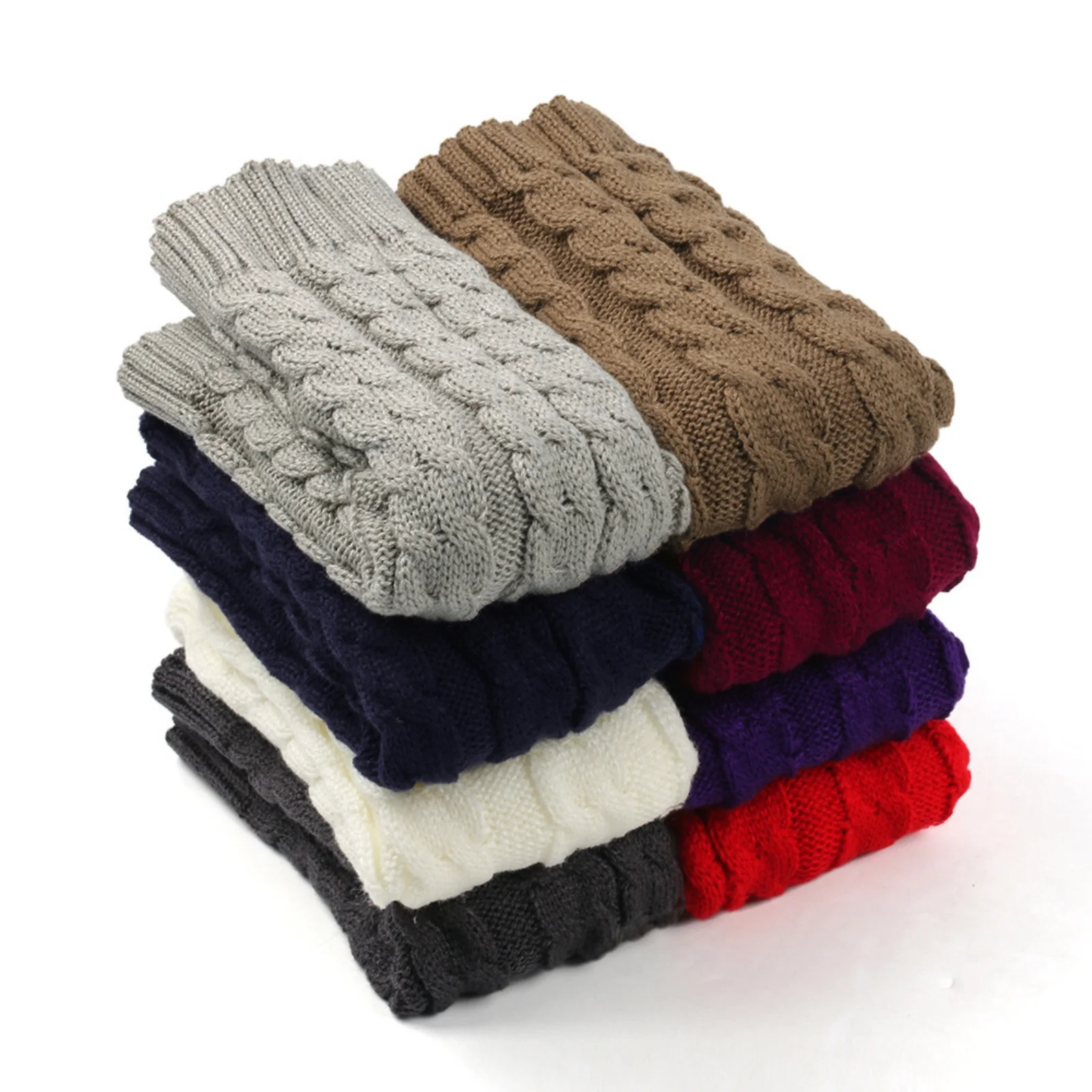 الحلو فتاة تدفئة الساق بسيطة بلون محبوك غطاء للقدم خريف شتاء كومة كومة الجوارب تدفئة الساق النمط الياباني JK التبعي #3