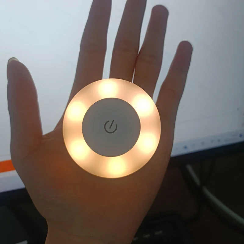 3 Color Dimming Touch LED Night Light USB Rechargeable Night Lamp Dedroom Kitchen Cabinet Wardrobe Lamp Staircase Wireless Light