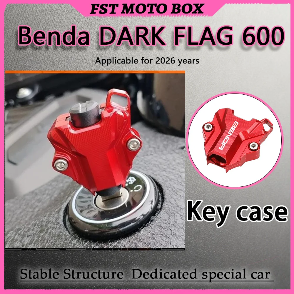 FOR Benda DARK FLAG 600 Aluminum Alloy Key Protective Case Modified Accessory Electric Lock Induction Key Decorative Cover