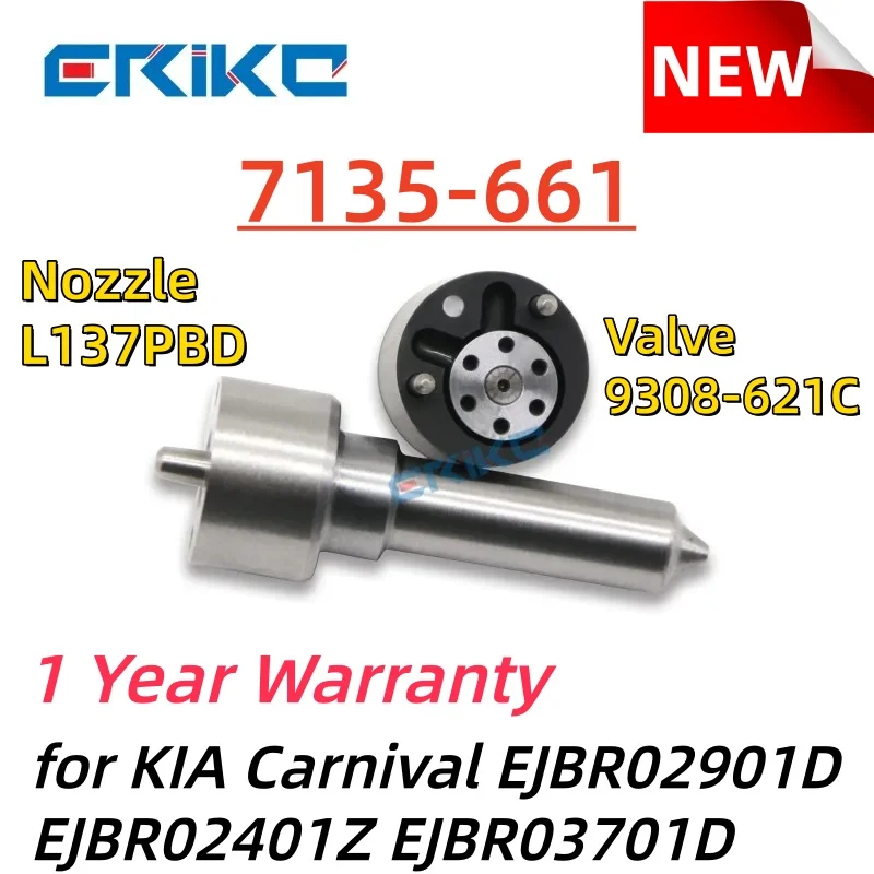 

Ремкомплекты форсунок 7135-661 Сопло L137PBD + 621C Регулирующий клапан 9308-621C для KIA Carnival EJBR02901D EJBR02401Z EJBR03701D