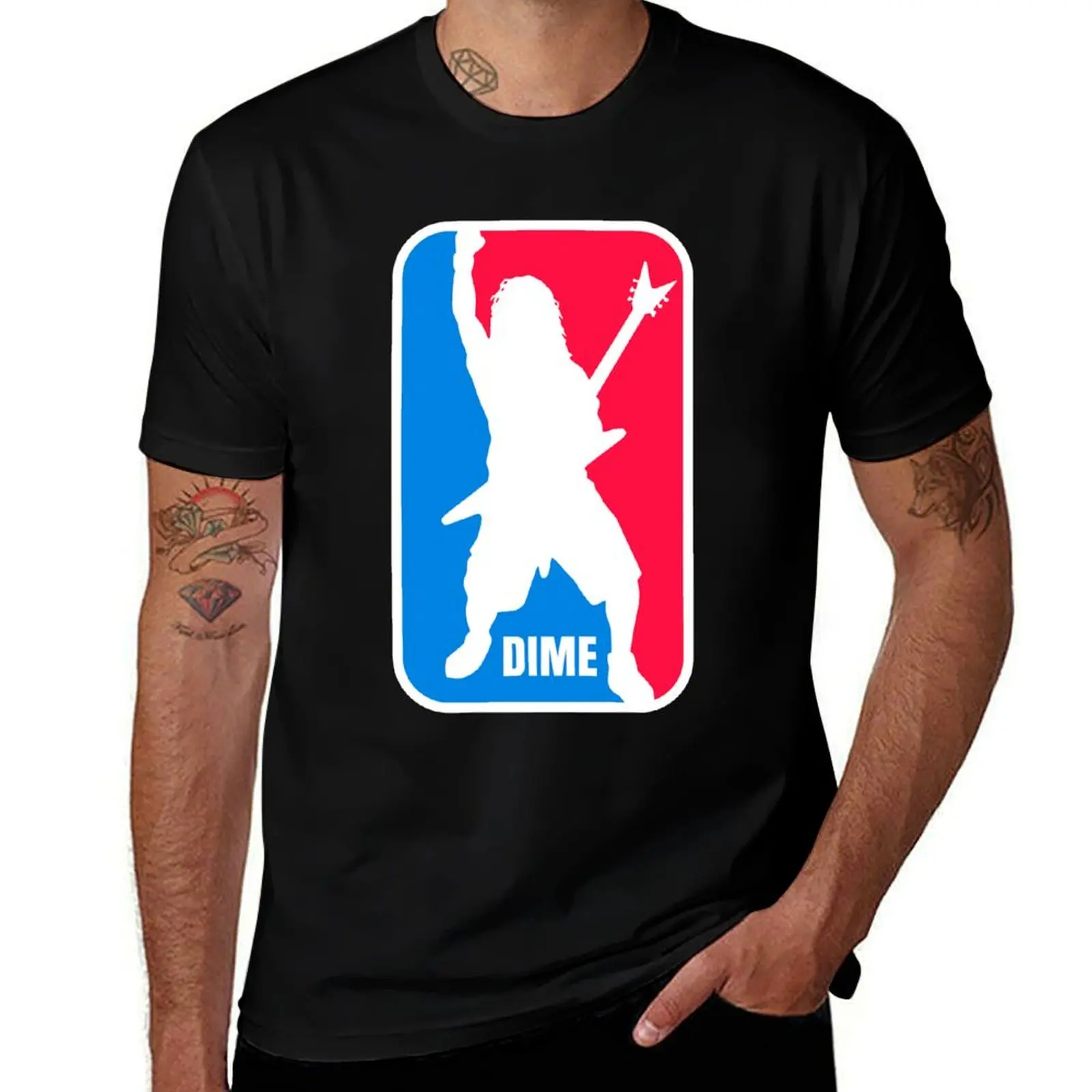 

Dime Dimebag Darrell Sport Logo T-Shirt T-Shirt baggy shirts kawaii clothes plain men tshirt