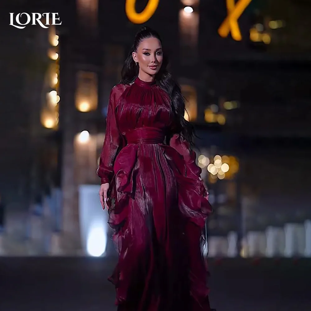 

LORIE Shawl Crepe Mermaid Evening Dress Sexy Lace Appliques Illusion Prom Dress Corset Train Floor Length Party Gown Customized