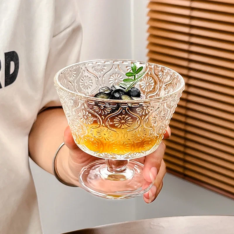 

Ice Cream Cup Home Glass High Footed Dessert Cup Party Dessert Classic Glass Cup m
