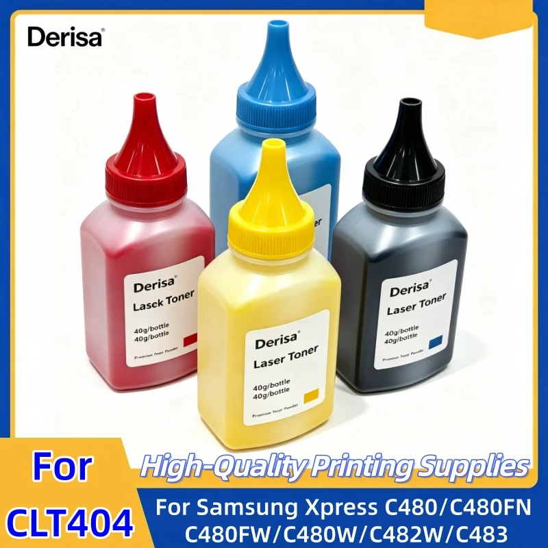 40g/pc Toner Powder for Samsung C430 C430W C433W C480 C480FN C480FW C480W Laser Printer CLT-K404S K404S Clt404s