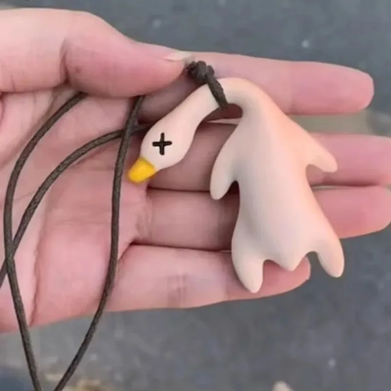 Colgante de pato asado, llavero divertido que cambia de Color, pato, ganso, adorno colgante para coche, decoración para espejo retrovisor, regalo