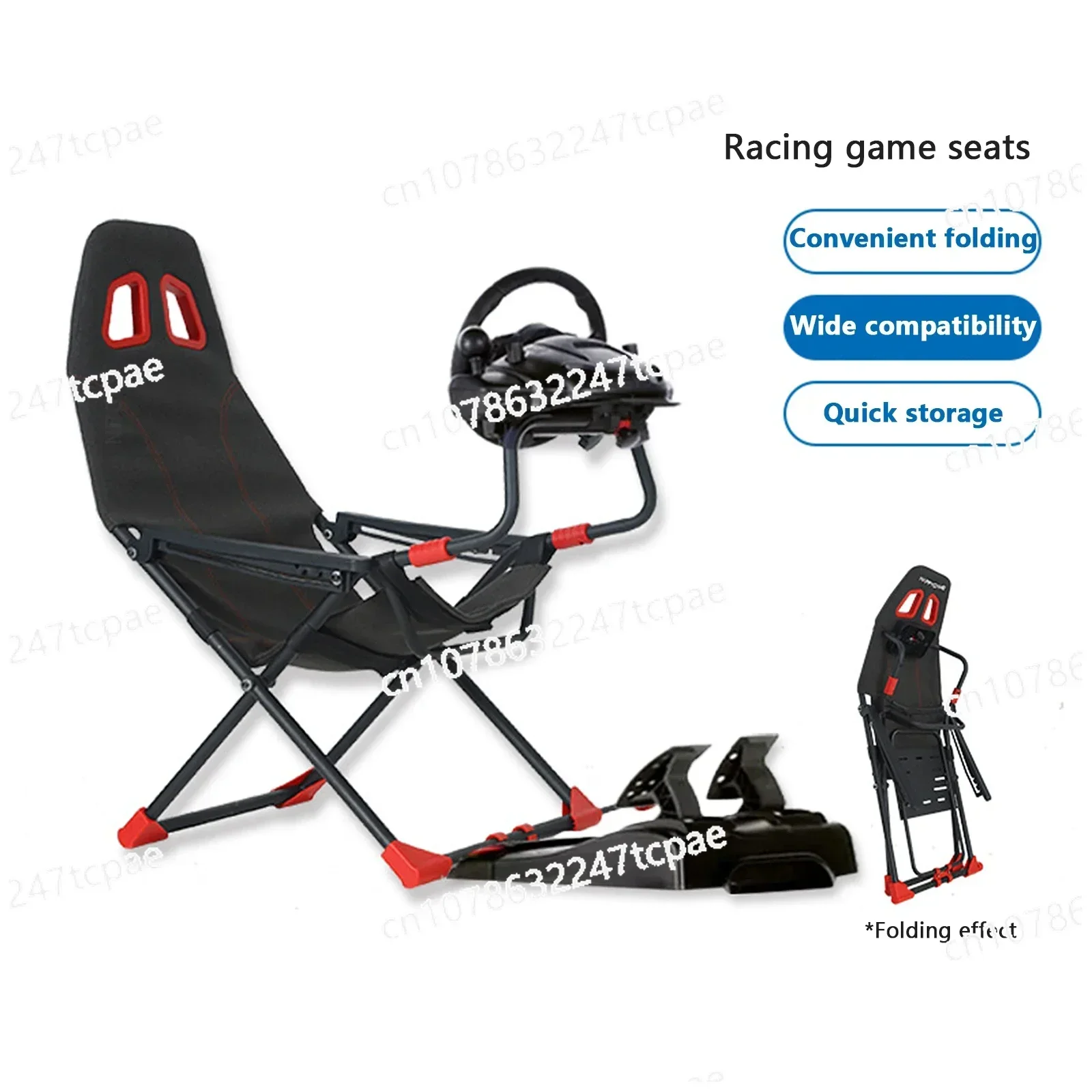 Home game simulator folding racing simulator bracket seat steering wheel bracket racing game experience device